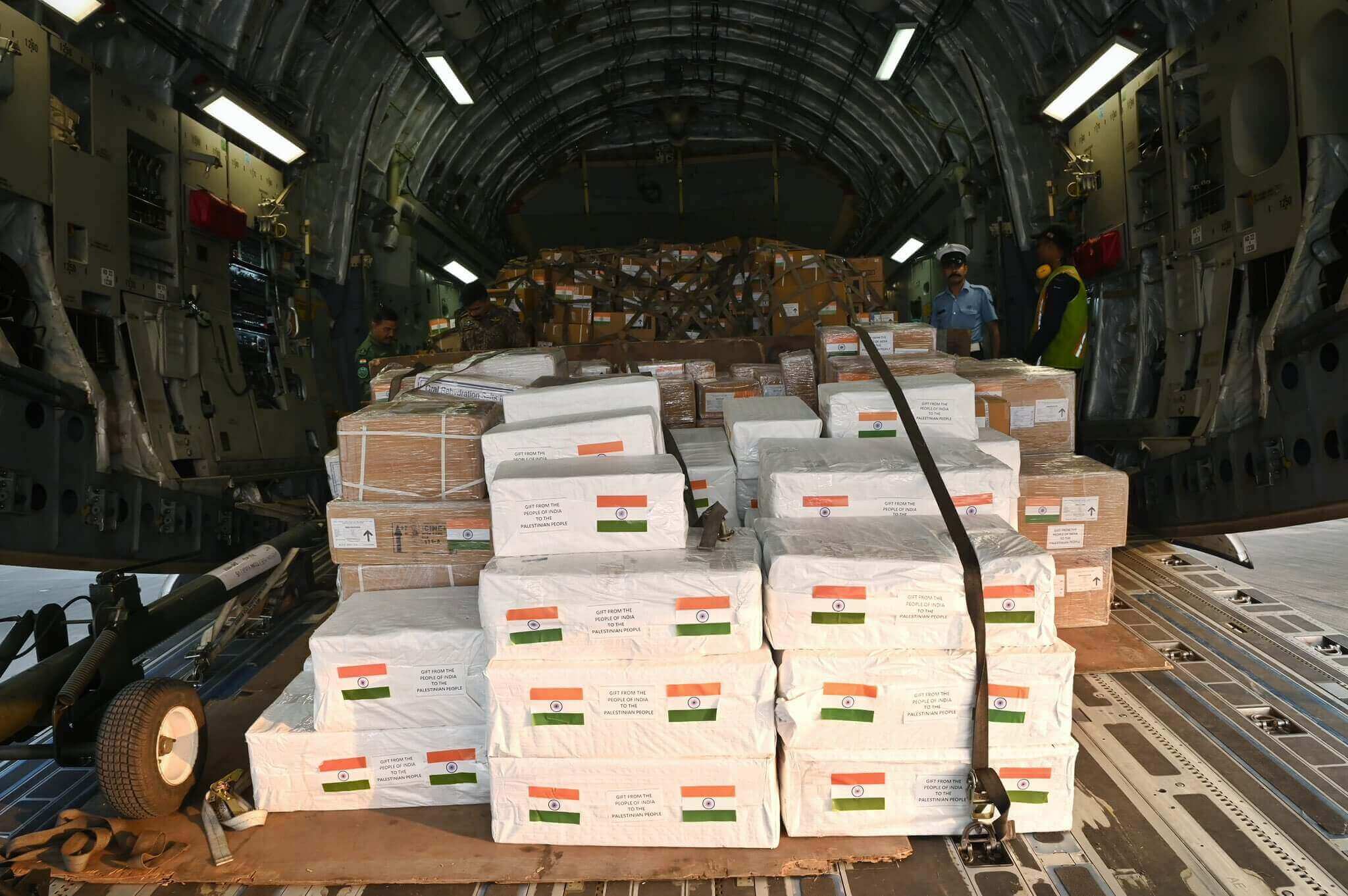 India Sends Humanitarian Aid To The People Of Palestine