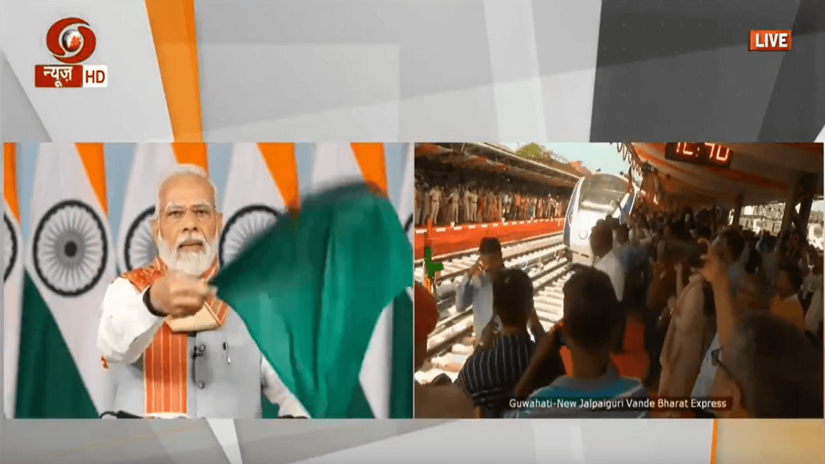 PM Modi flags off Assam’s first Vande Bharat Express connecting Guwahati to New Jalpaiguri