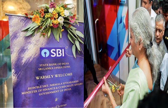 श्रीलंका में SBI की नई शाखा की शुरुआत, वित्त मंत्री ने  ग्राहकों को वितरित किए पासबुक