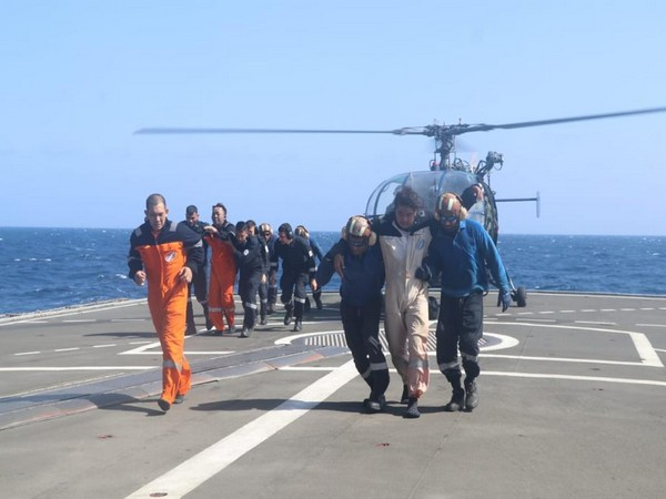 Indian warship rescues 21 crew members from drone-hit vessel in Gulf of Aden
