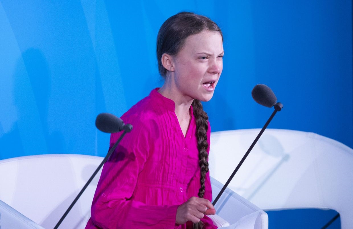 16-year old Swedish activist Greta Thunberg addresses UN Climate Action Summit 2019