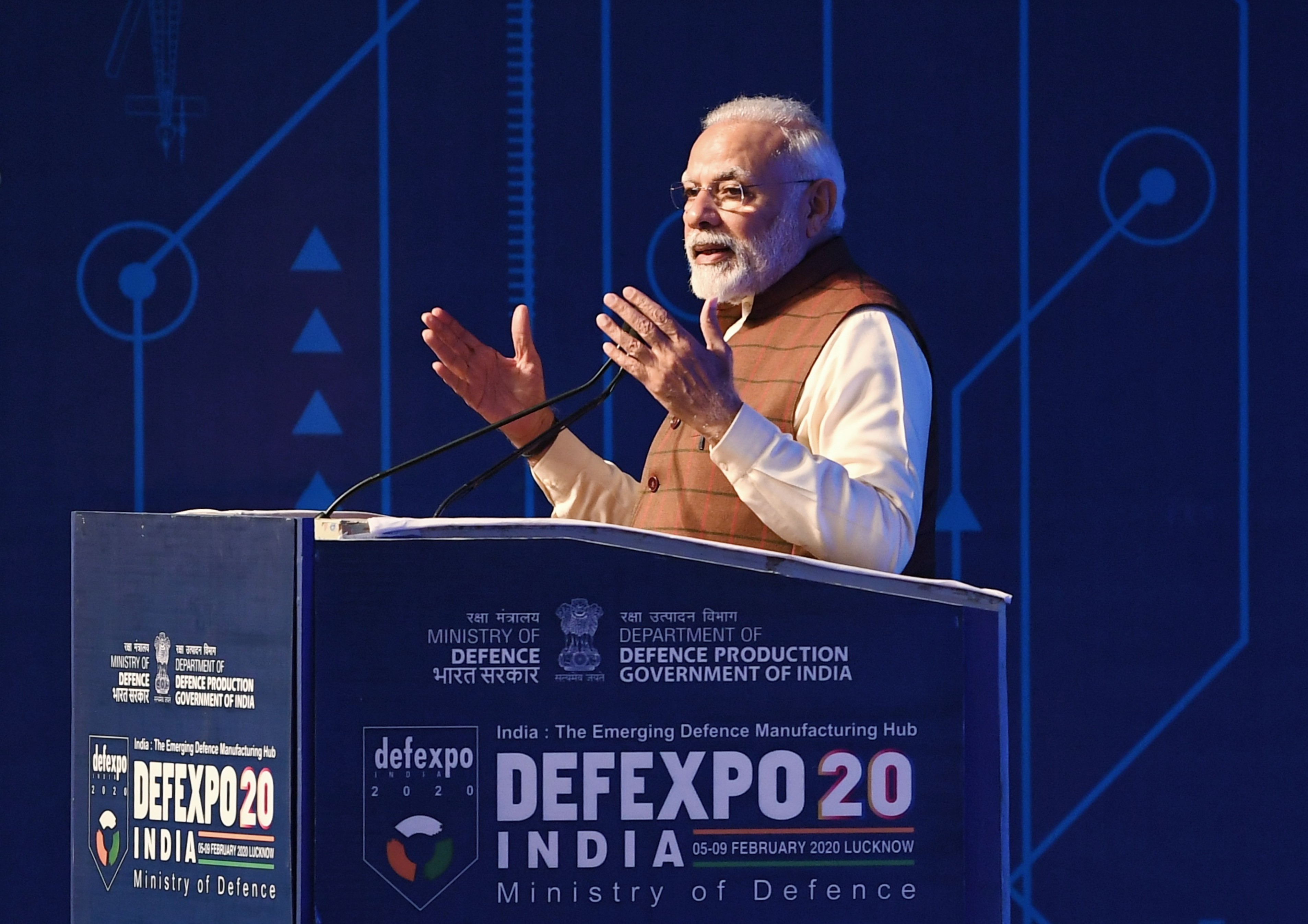 PM  Modi addresses DefExpo2020 at Lucknow, Uttar Pradesh