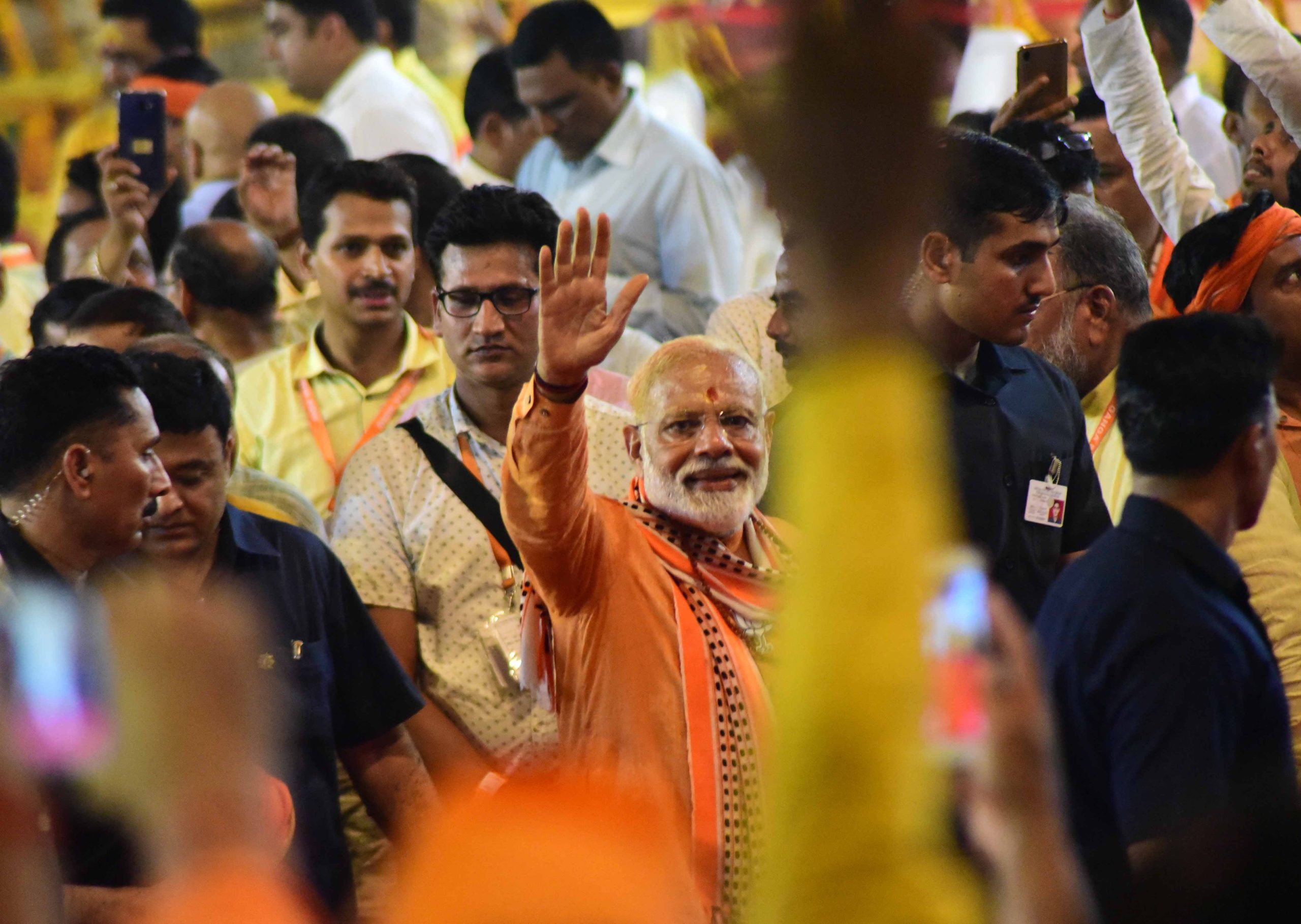 Senior BJP leader & PM Modi offers prayers at Dashashwamedh Ghat in Varanasi