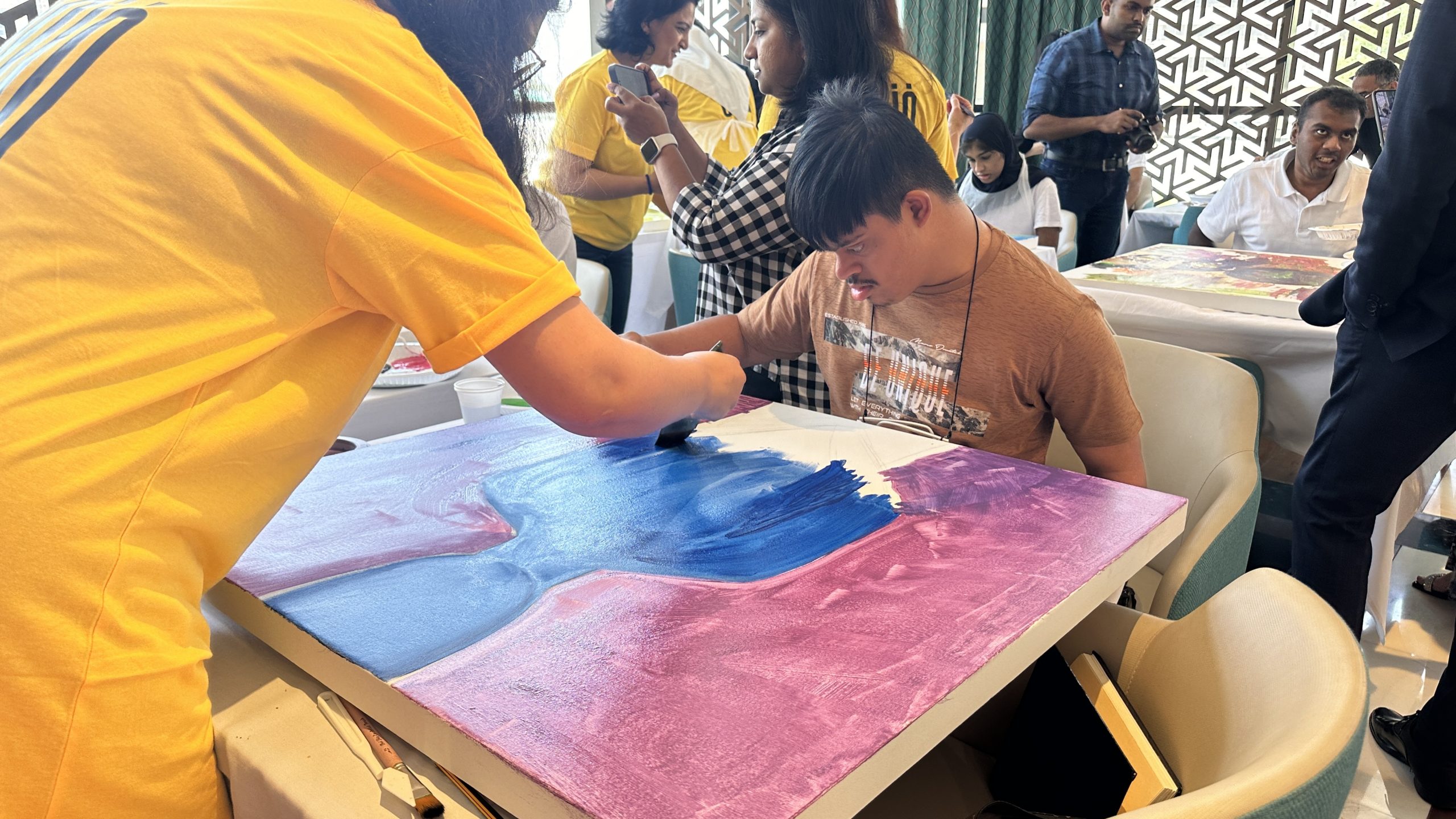 Sharjah art therapy event brings together artists and divyang students