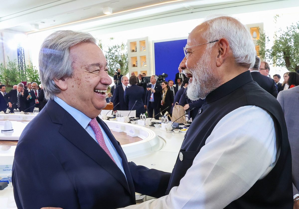 PM Modi meets UN chief Guterres at G7 summit