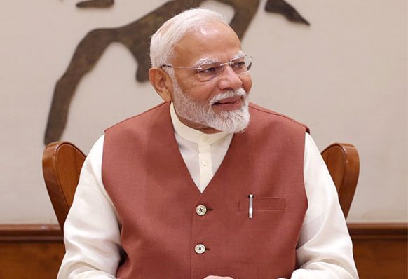 PM Modi on his way to Srinagar, to lead Yoga Day celebrations tomorrow
