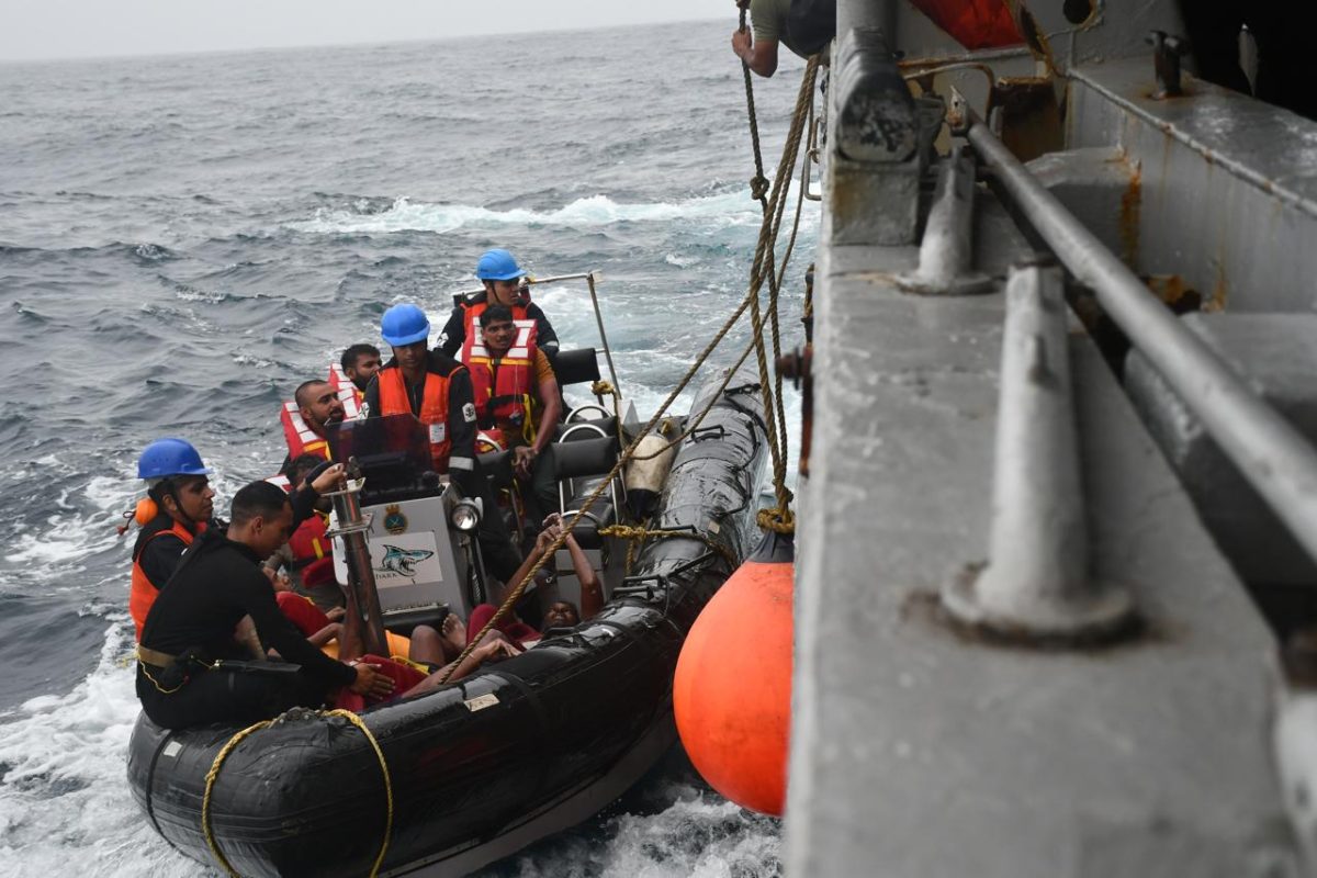Indian Navy warship INS Teg leads rescue mission off Oman coast