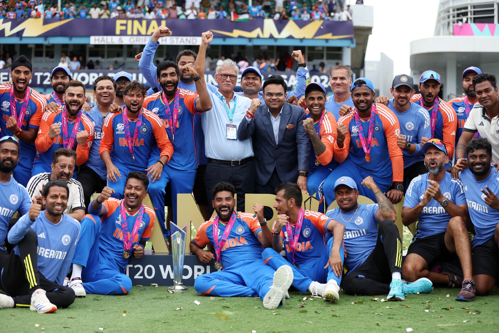 T20 WC winning Team India receives a warm welcome at Delhi airport, reaches ITC Maurya