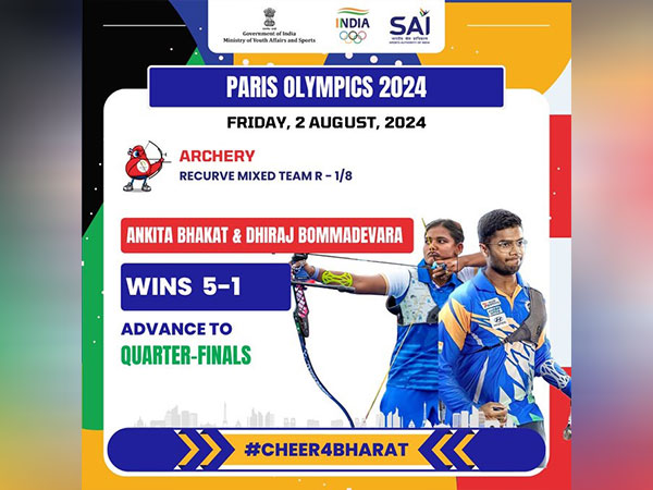 Paris 2024: Ankita-Dhiraj moves to quarters in archery recurve mixed team event