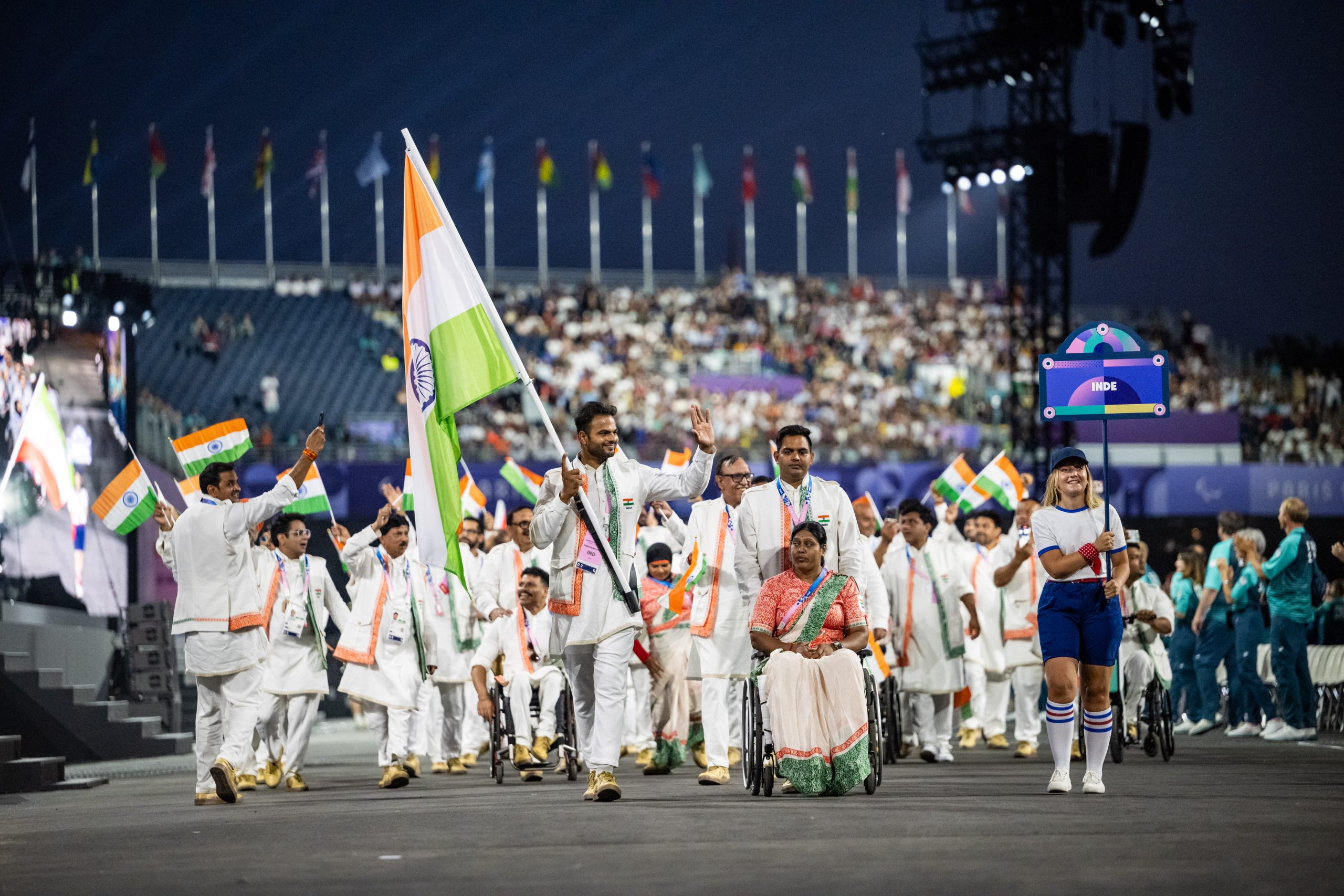 Paris Paralympics: Sumit, Bhagyashri lead India to vibrant welcome in opening ceremony