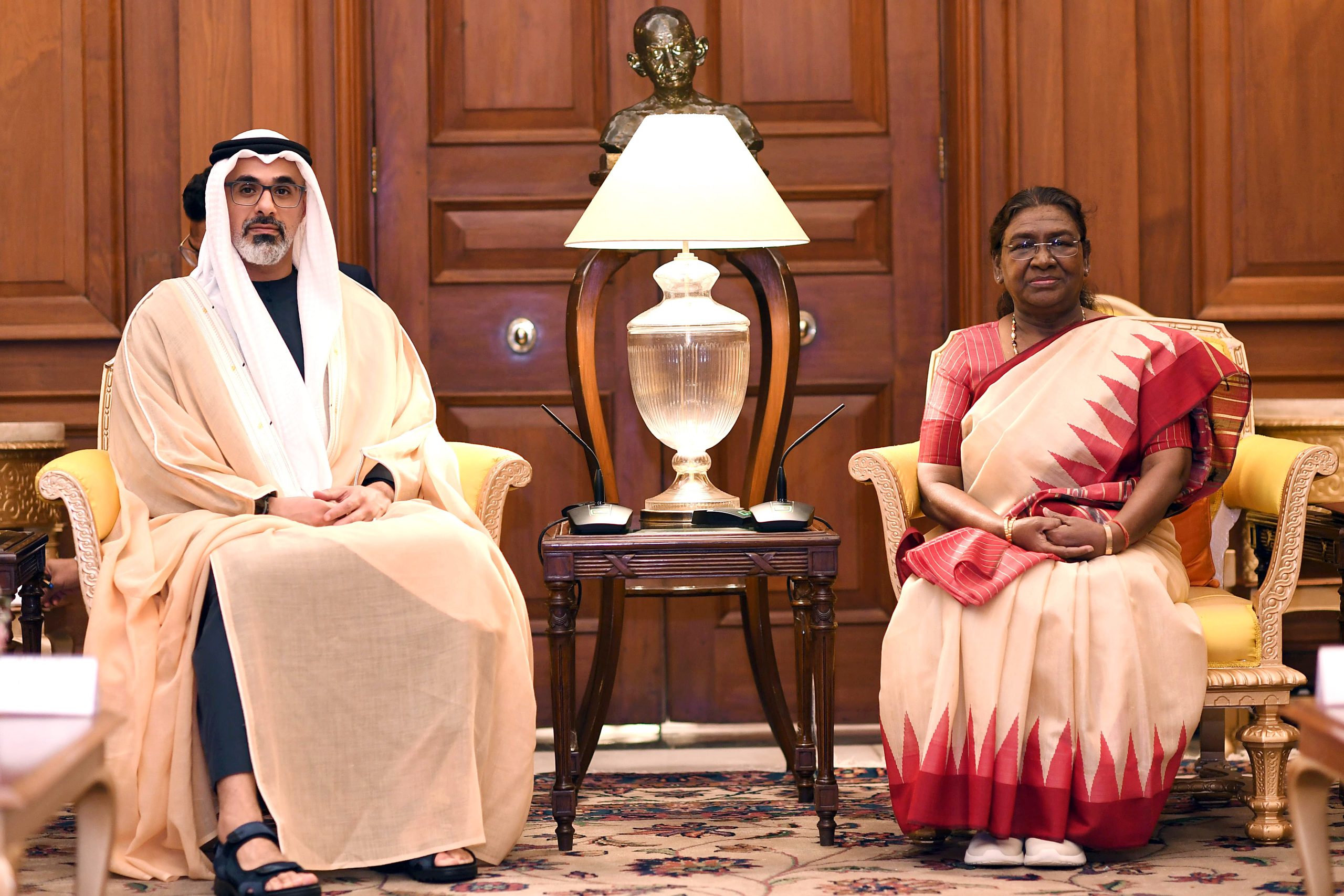 Abu Dhabi Crown Prince meets President Droupadi Murmu in New Delhi