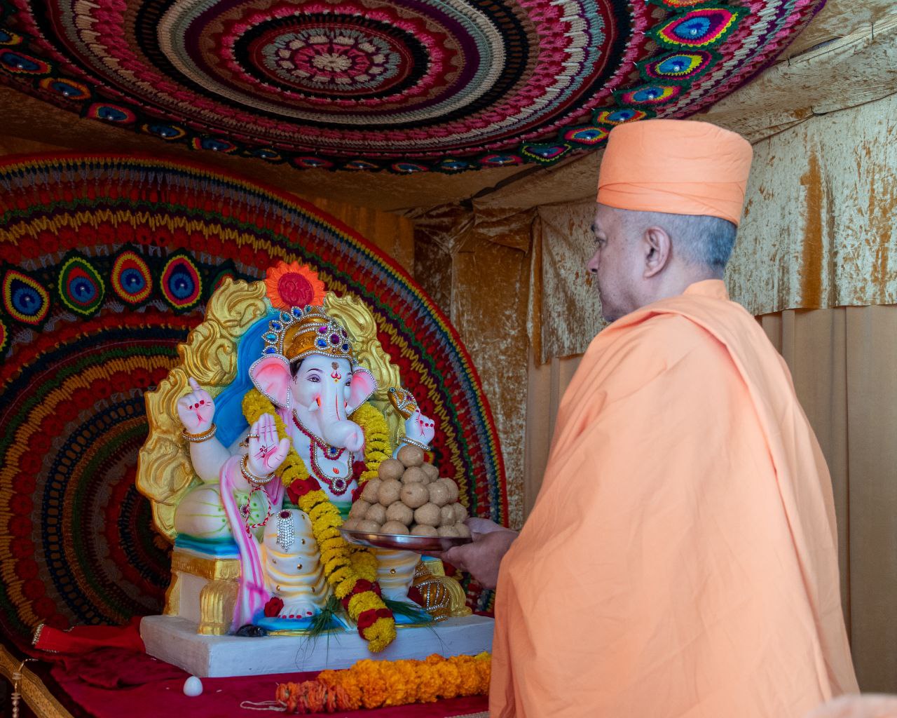 Ganesh Chaturthi Celebrated at BAPS Hindu Mandir in Abu Dhabi