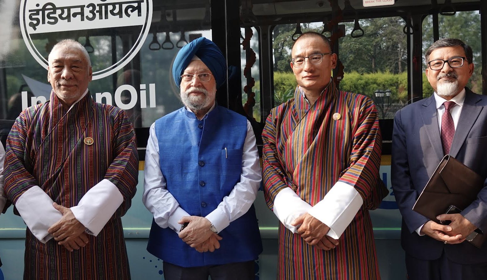 Bhutan PM and Union Minister Puri promote green mobility with hydrogen-powered bus ride in Delhi