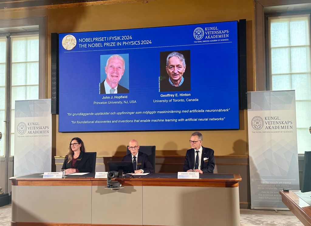 Nobel prize in physics awarded to machine learning pioneers John Hopfield and Geoffrey Hinton