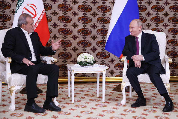 Russia’s Putin cements ties with Iranian president in Central Asia meeting