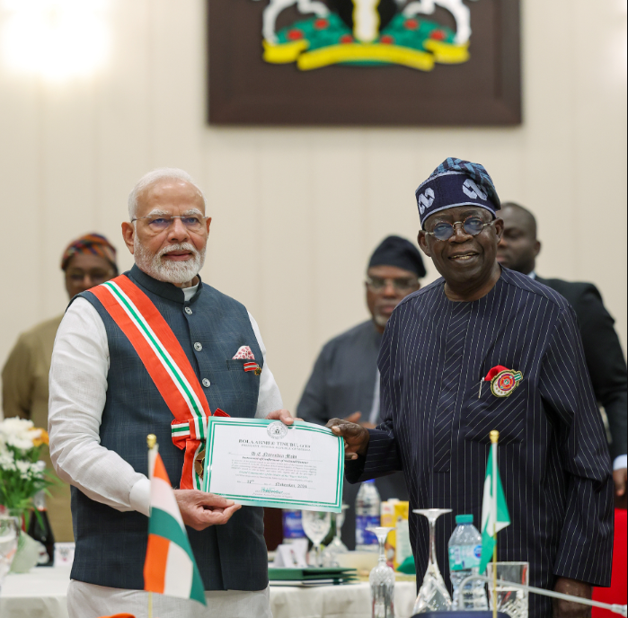 PM Modi scripts history in Nigeria, only second foreign leader after Queen Elizabeth to receive national honour