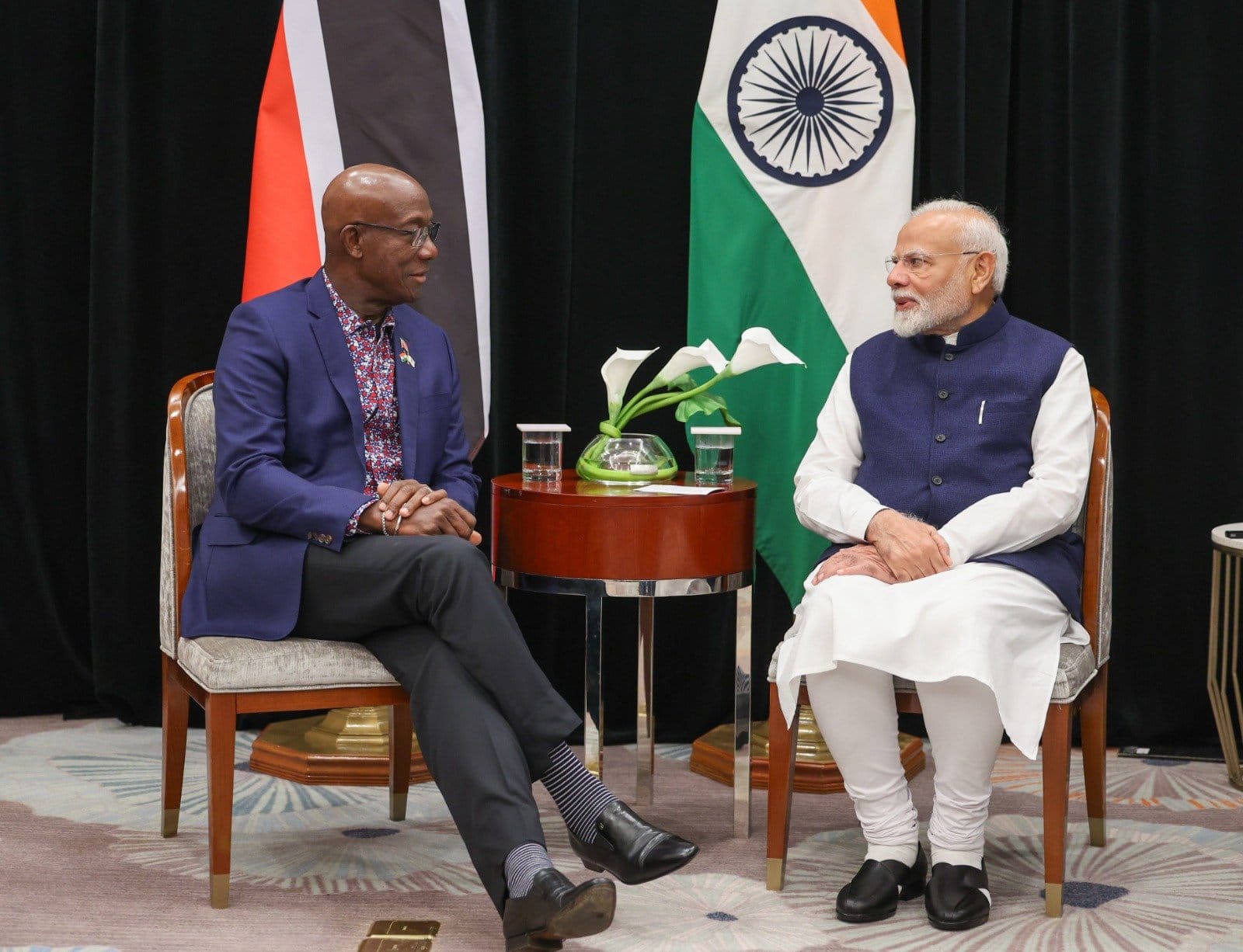 PM Modi holds bilateral talks with Trinidad and Tobago PM Keith Rowley