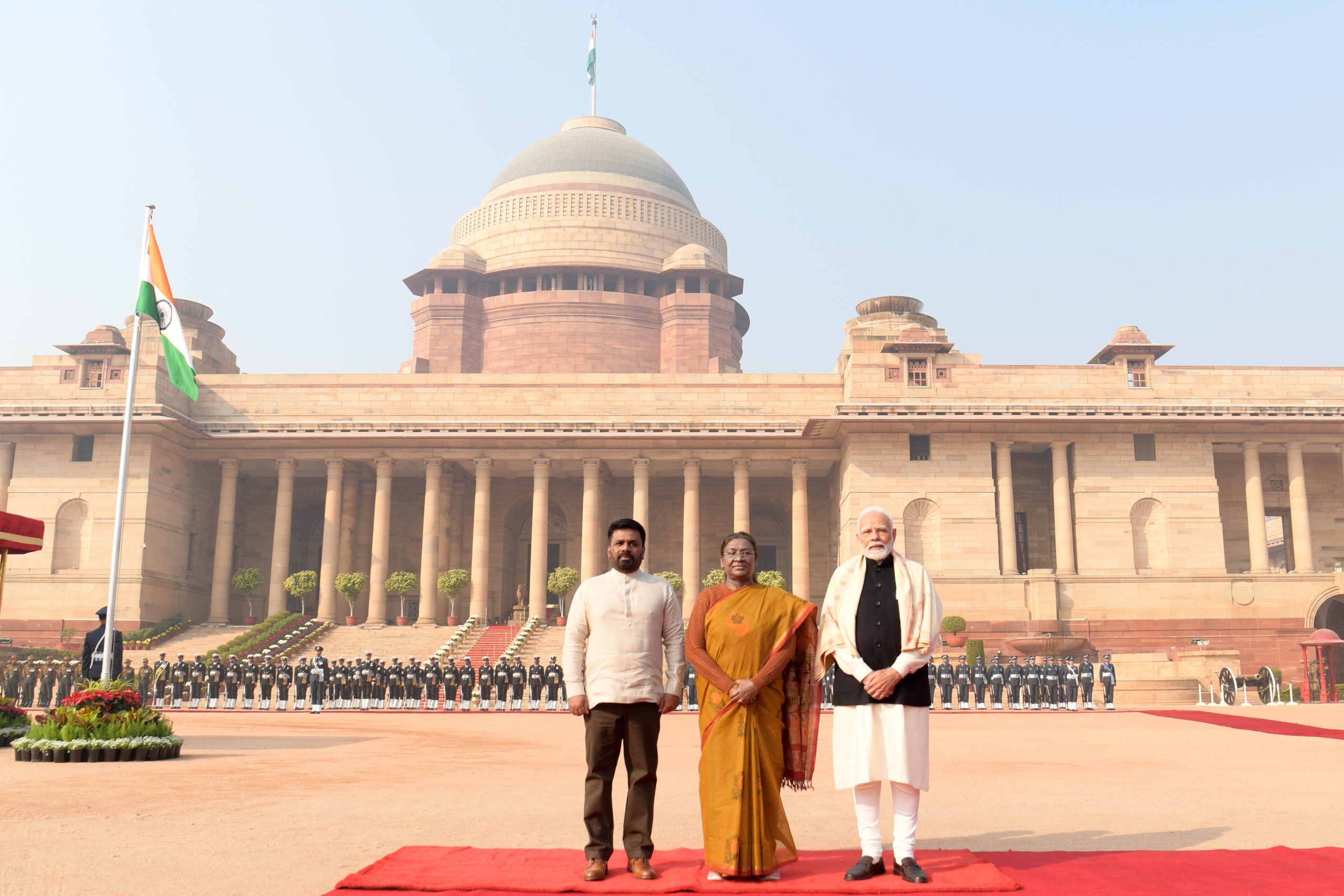 Sri Lankan President Anura Kumara Dissanayake accorded ceremonial welcome at Rashtrapati Bhavan