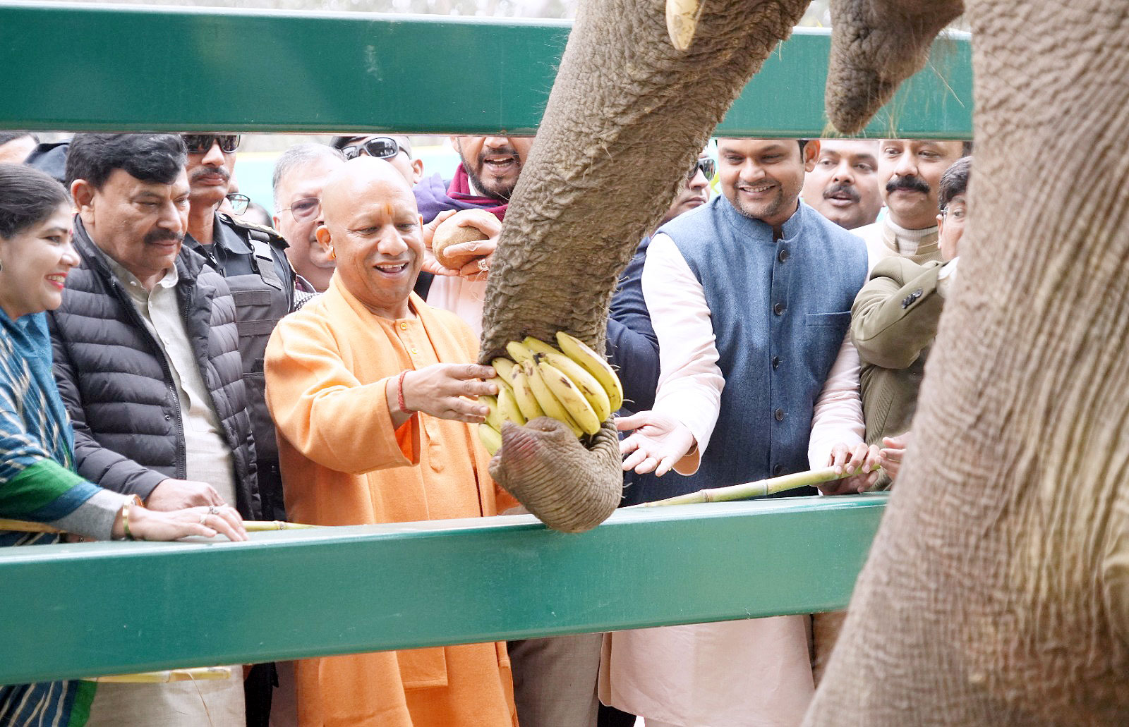 यूपी : सीएम योगी ने शहीद अशफाक उल्लाह खान प्राणि उद्यान गोरखपुर में हाथी बचाव केंद्र का किया उद्घाटन