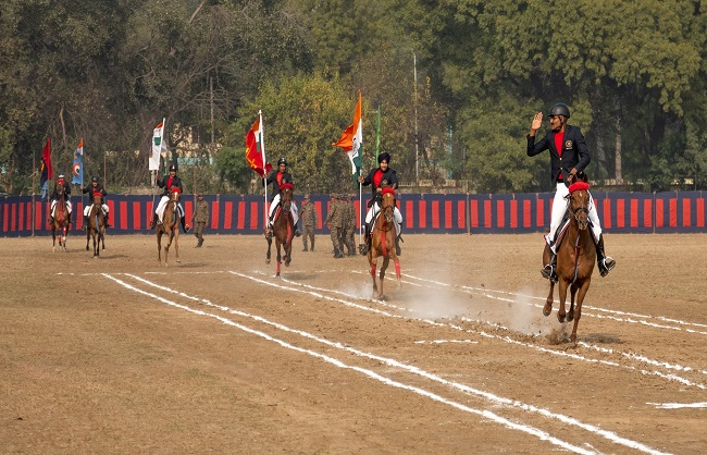 गणतंत्र दिवस शिविर के NCC कैडेट्स ने ‘हॉर्स शो’ में दिखाए घुड़सवारी के करतब