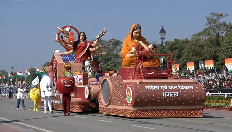 Ministry of Women and Child Development’s Tableau at Republic Day 2025 Parade showcases maternal care, life cycle continuity, and women’s leadership