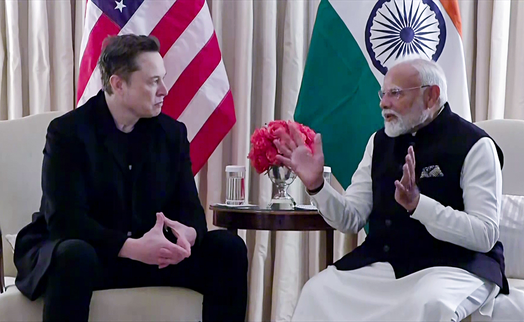 PM Modi meets Tesla CEO Elon Musk at Blair House