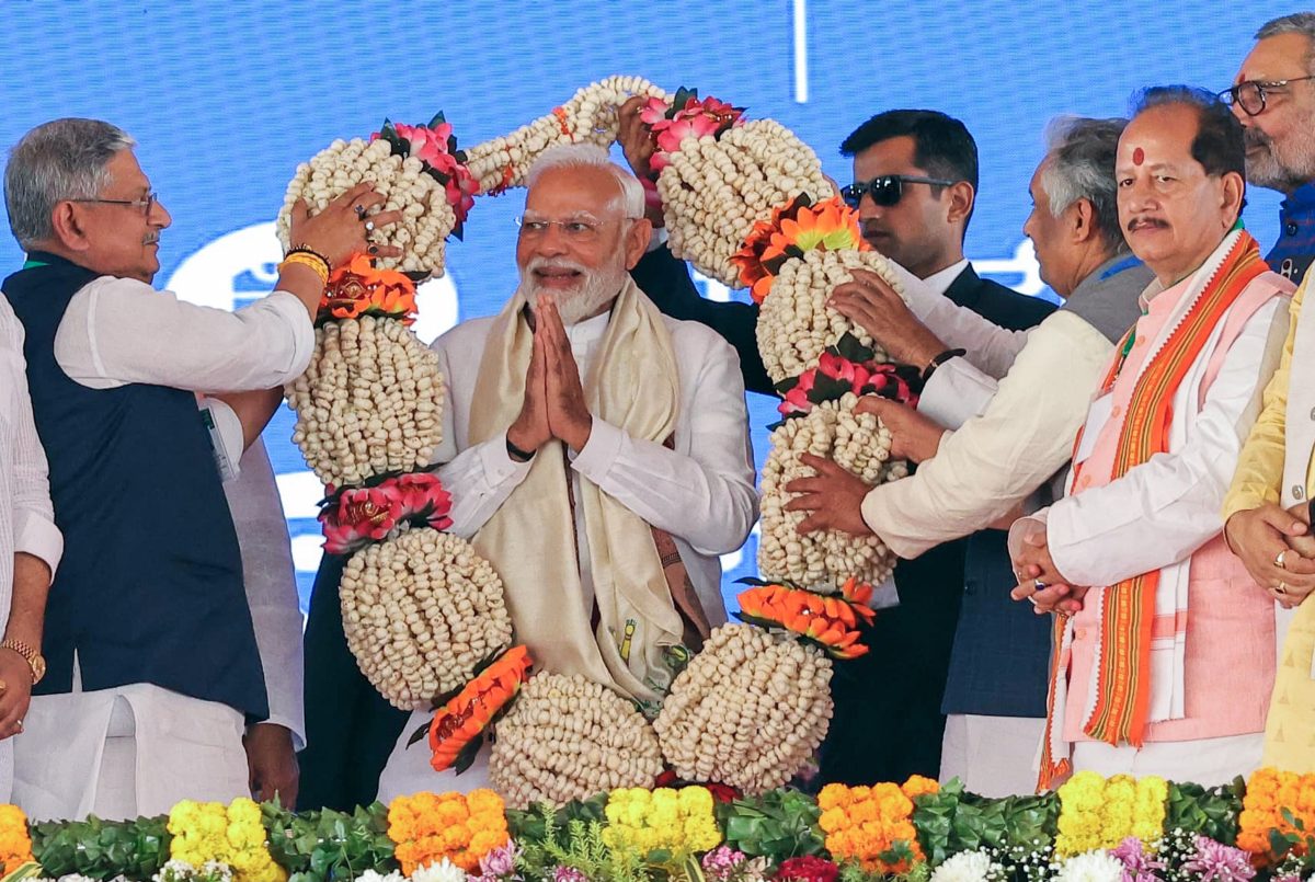 PM Modi promotes Bihar’s ‘makhana’ as global superfood, felicitated with foxnut garland