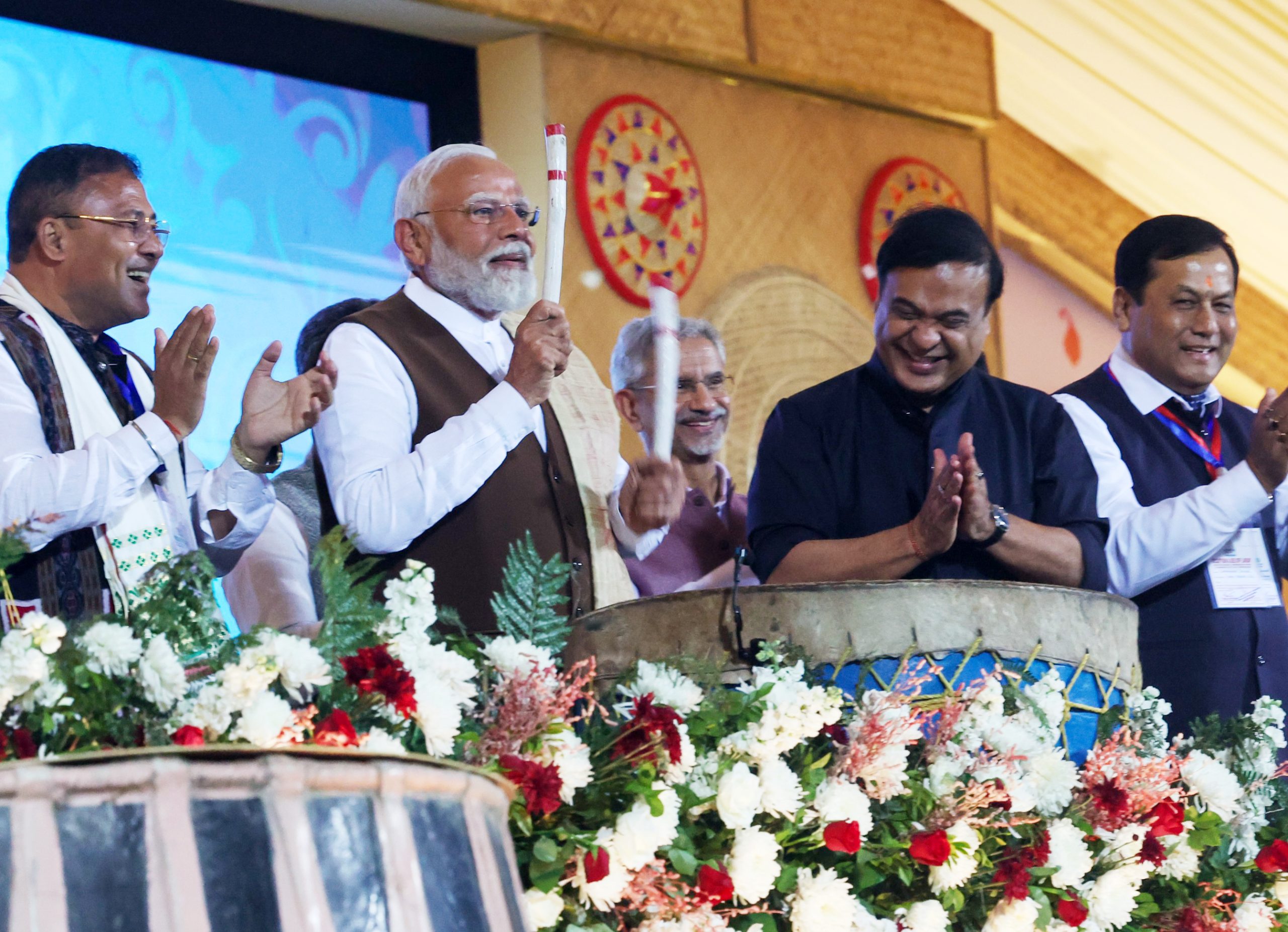 PM Modi holds roadshow in Guwahati, praises Assam government for ‘Jhumoir Binandini’ programme