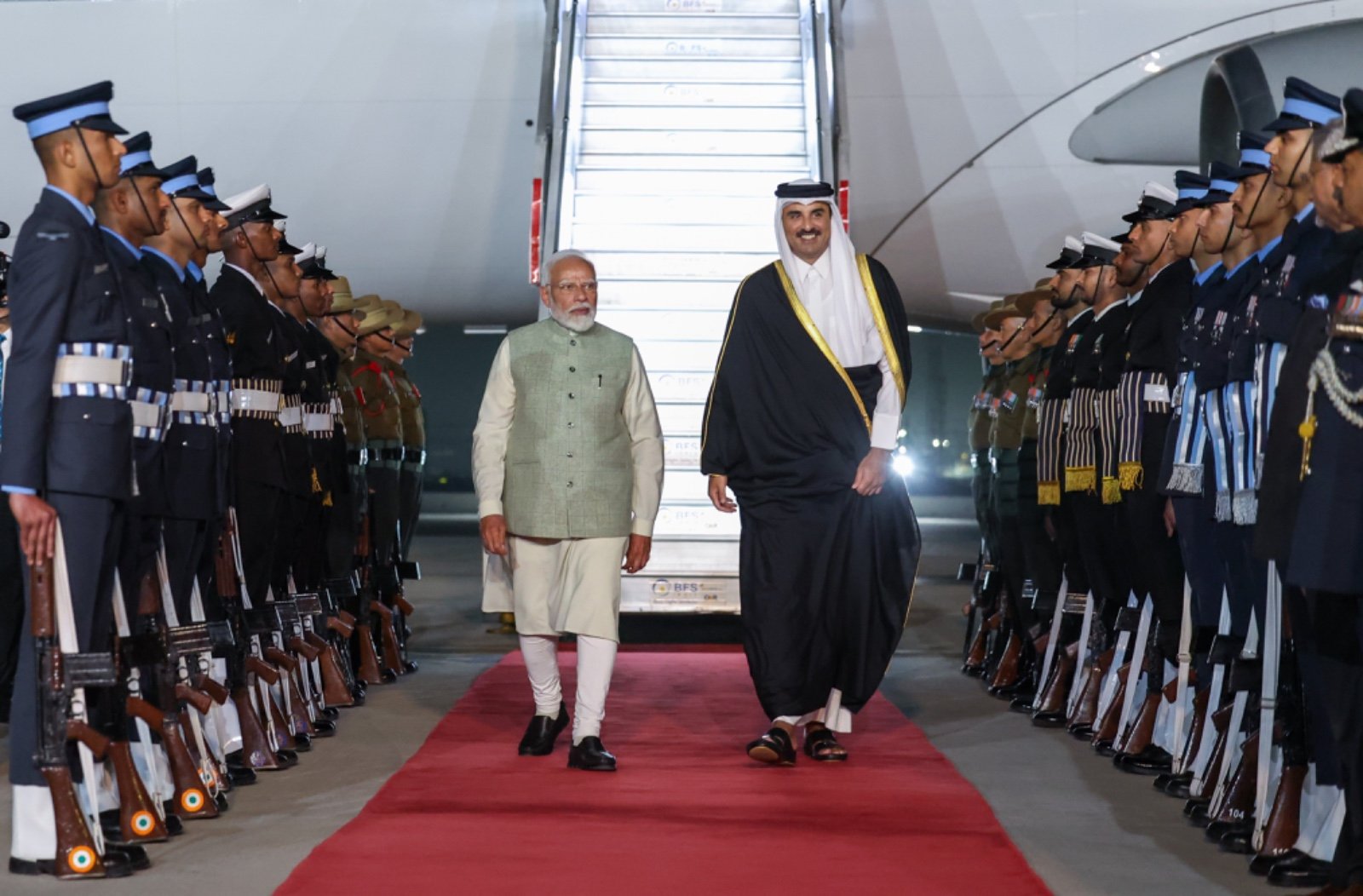 In special gesture, PM Modi receives Amir of Qatar at Delhi airport