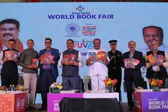 Dharmendra Pradhan launches 41 books under PM YUVA 2.0 at World Book Fair 2025