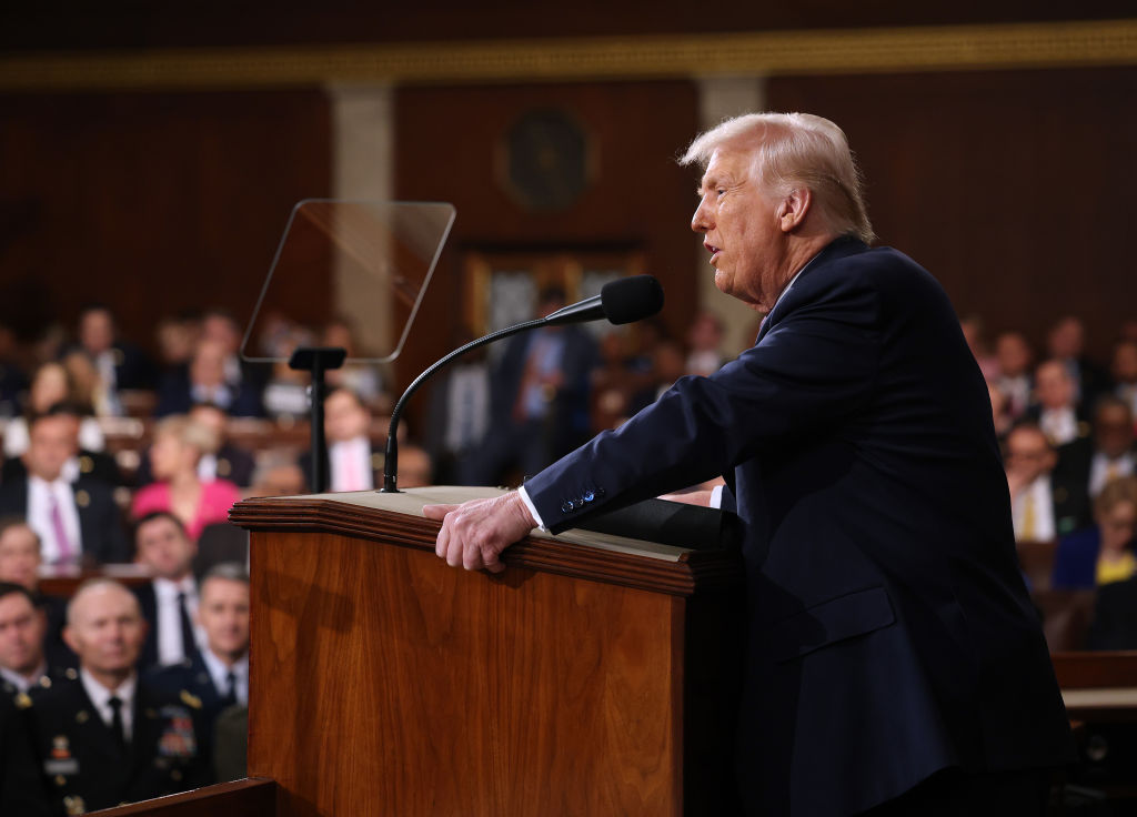 Trump lauds aggressive start to term in speech to Congress, draws catcalls from Democrats