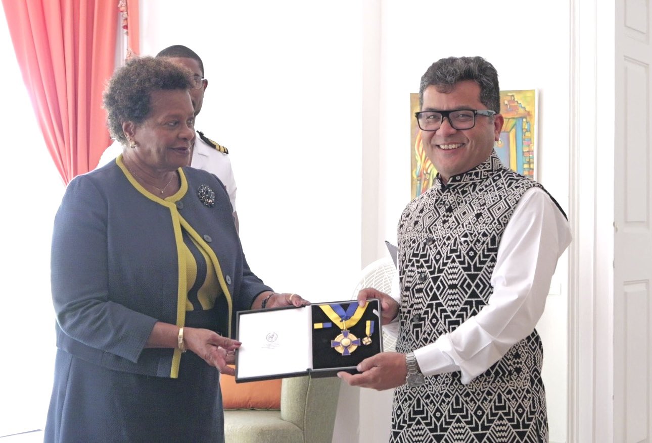 PM Modi conferred ‘Honorary Order of Freedom of Barbados’; MoS Margherita accepts on his behalf