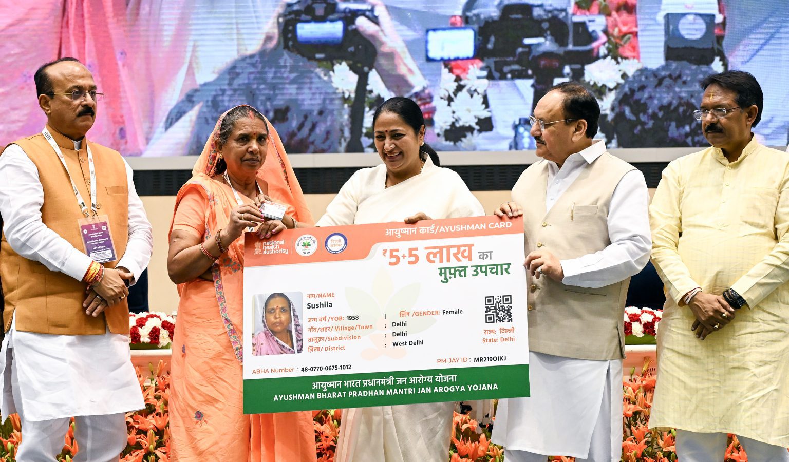 PM Modi’s guarantee being fulfilled, say BJP leaders as CM Gupta launches Ayushman Vay Vandana card in Delhi