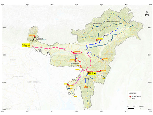 केंद्र सरकार ने शिलांग से सिलचर तक 166.80 किमी हाई-स्पीड ग्रीनफील्ड कॉरिडोर को दी मंजूरी