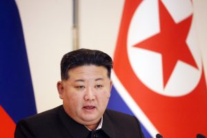 North Korea’s Kim showcases missile capable of reaching US as Trump signals possible meeting