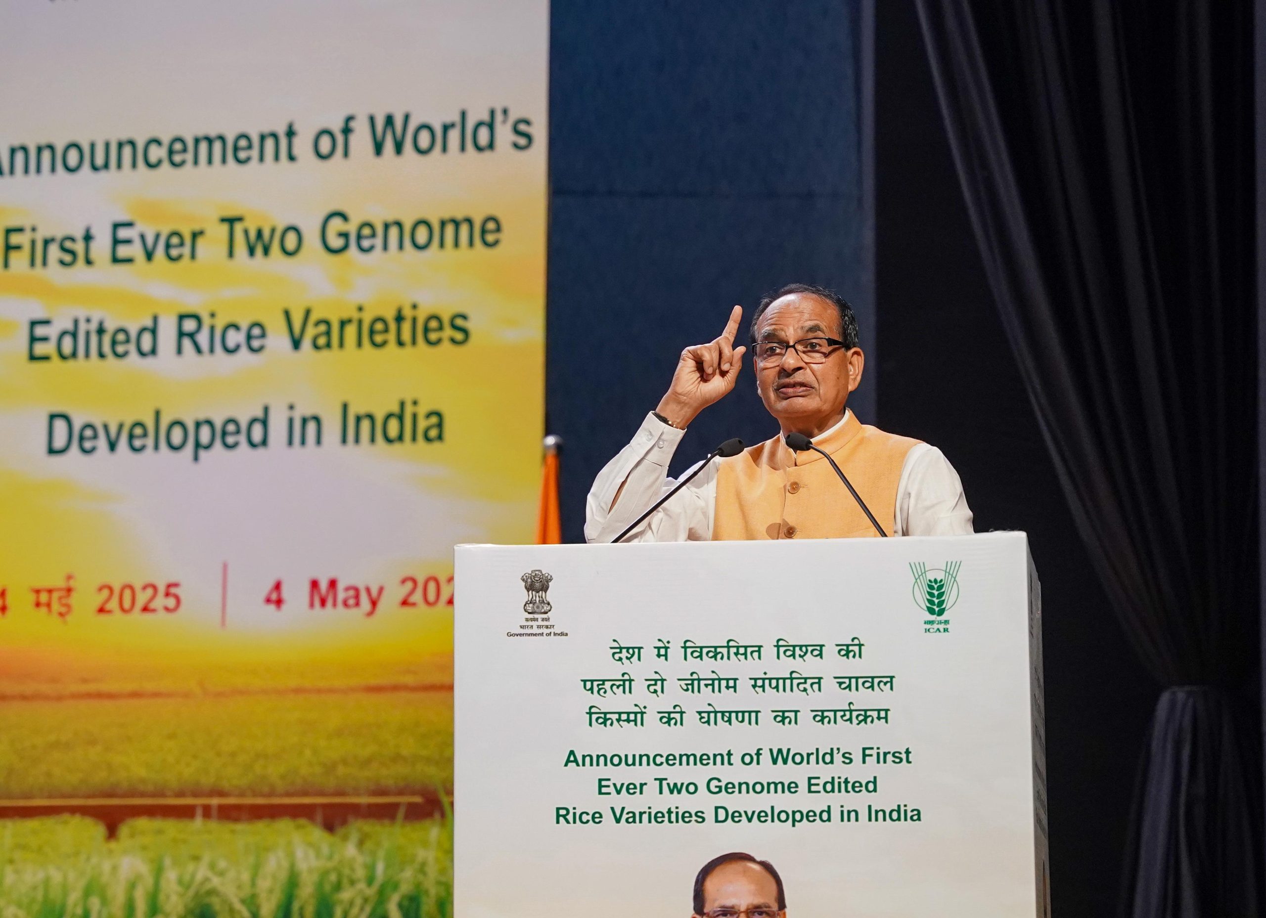 India unveils world’s first genome-edited rice; Shivraj Singh Chouhan hails “historic milestone”