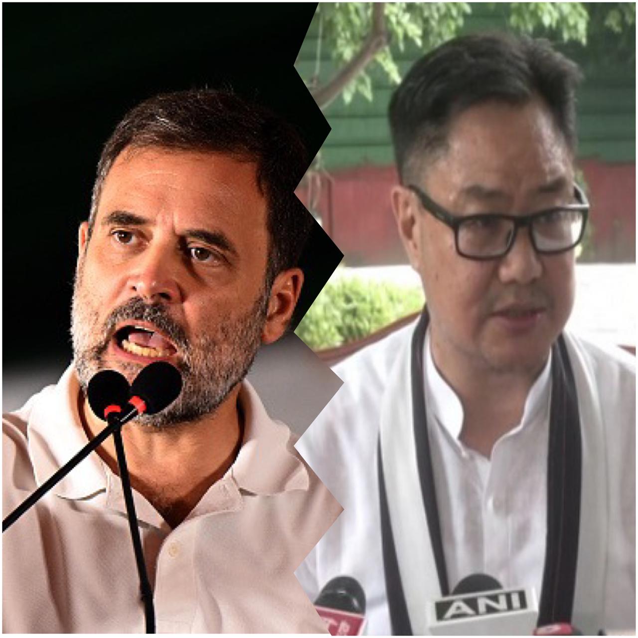 राहुल का ‘सरेंडर’ वाला बयान पाकिस्तान में बना हेडलाइन, रिजिजू ने दी सीमा ना पार करने की सलाह