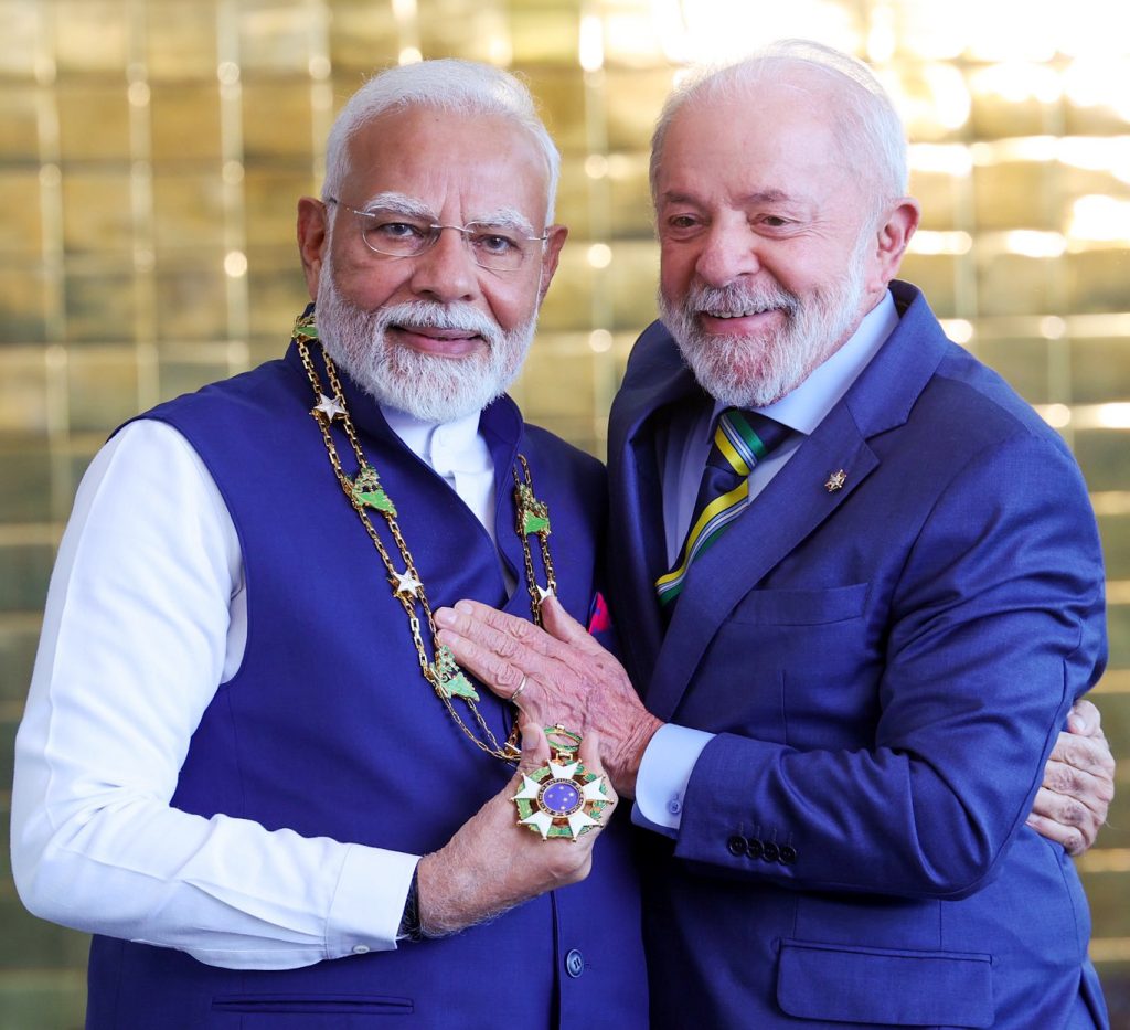 PM Modi conferred with Brazil's highest honour — Grand Collar of the National Order of the Southern Cross