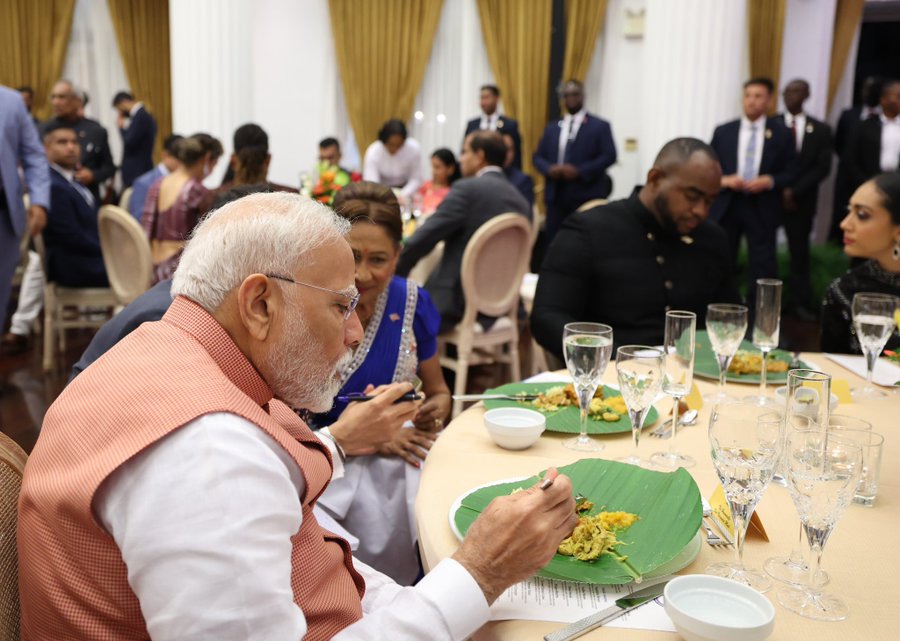 सोहारी पत्ते की भोजपुरी जड़ें: त्रिनिदाद और और टोबैगो में पीएम मोदी ने चखा भारतीय परंपरा का स्वाद