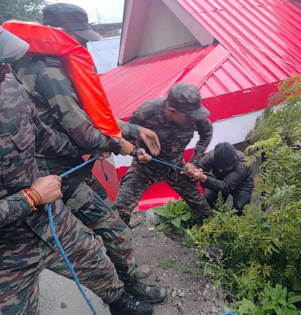 Rescue operation following Cloudburst at Dharali in Uttarkashi