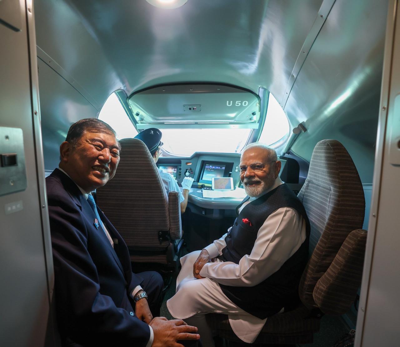 PM Modi reaches Sendai; travels with Japanese PM Ishiba on iconic Shinkansen