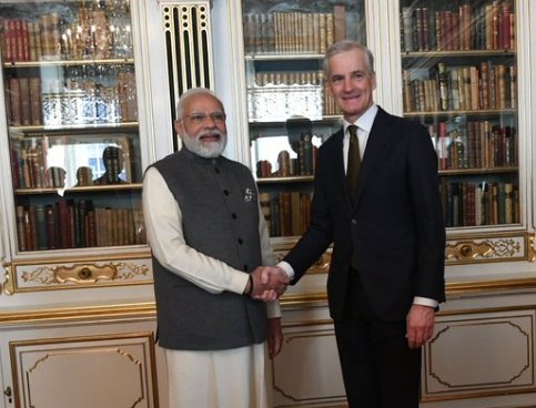 PM Modi congratulates Norwegian PM Jonas Gahr Støre on re-election