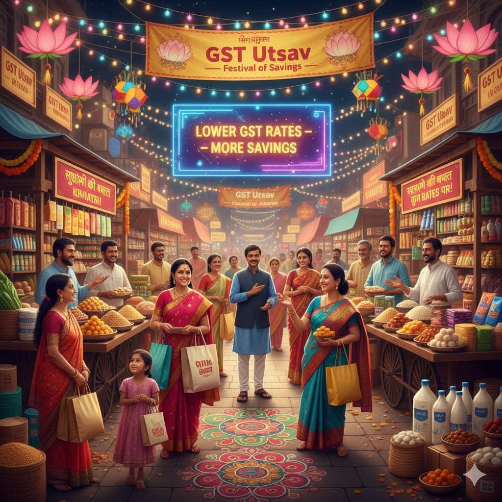 जीएसटी बचत उत्सव : लखनऊ में नए सुधारों से जनता को मिली राहत, स्वदेशी खरीद पर जोर