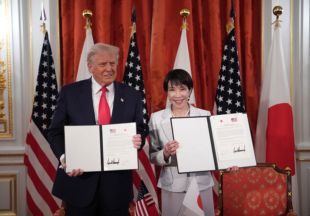 Trump praises Japan’s ‘great’ female leader Takaichi, signs rare earths deal