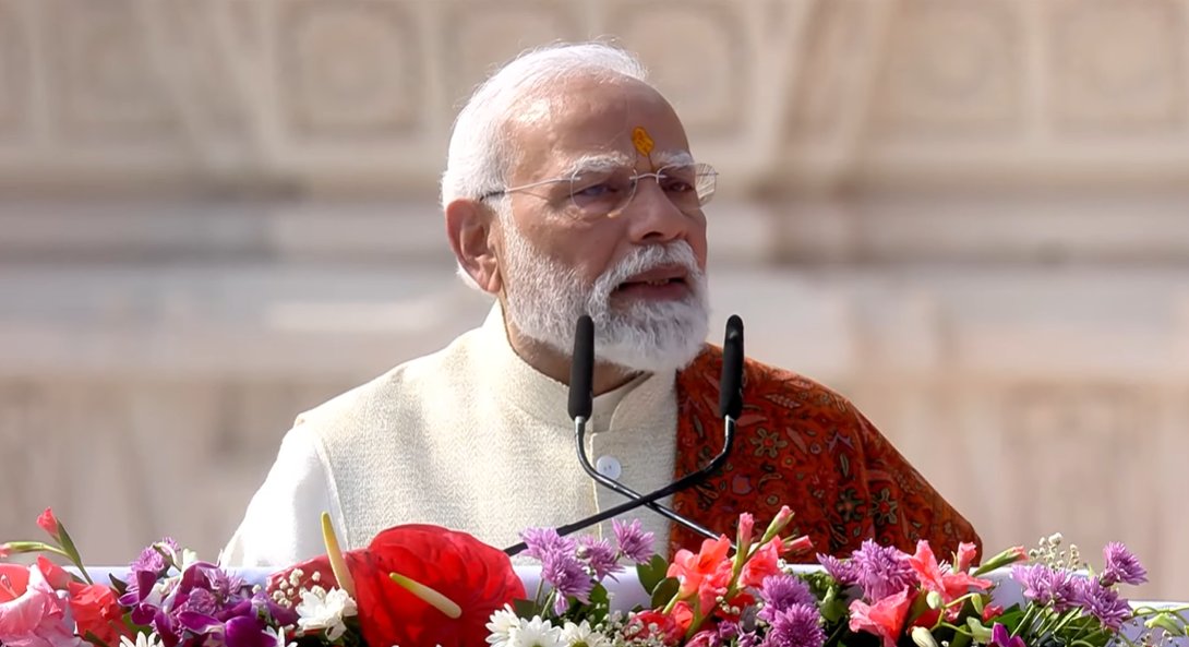 धर्मध्वजा भारतीय सभ्यता के पुनर्जागरण का प्रतीक, सदियों का संकल्प आज हुआ सिद्ध : पीएम मोदी