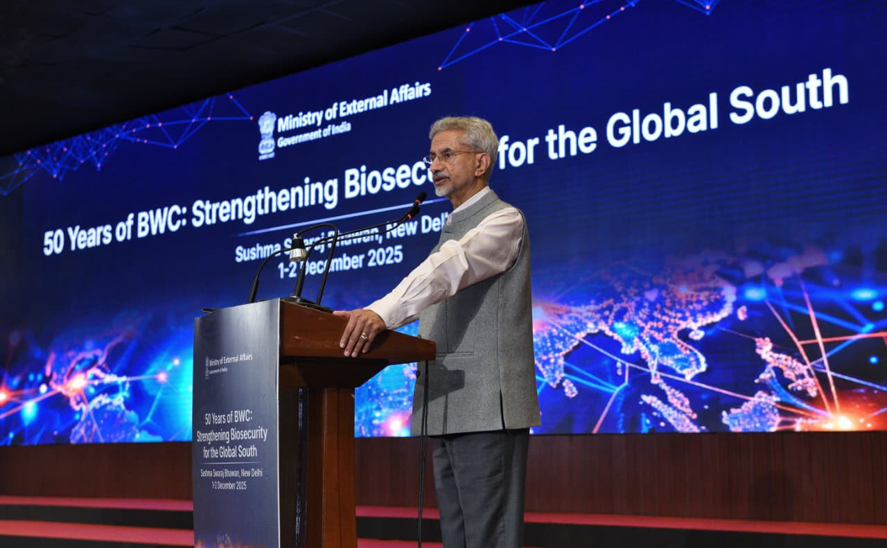 जैविक हथियारों पर मजबूत वैश्विक बायोसेक्योरिटी ढाँचा बनाने की आवश्यकता: विदेश मंत्री
