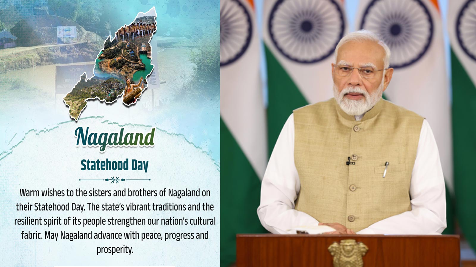 PM Modi, President Murmu greet people of Nagaland on Statehood Day