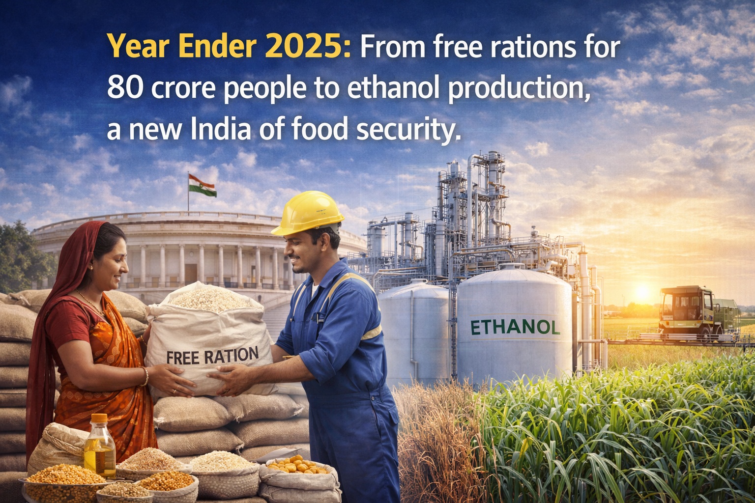 Year Ender 2025: 80 करोड़ को मुफ्त राशन से एथेनॉल तक, खाद्य सुरक्षा का नया भारत