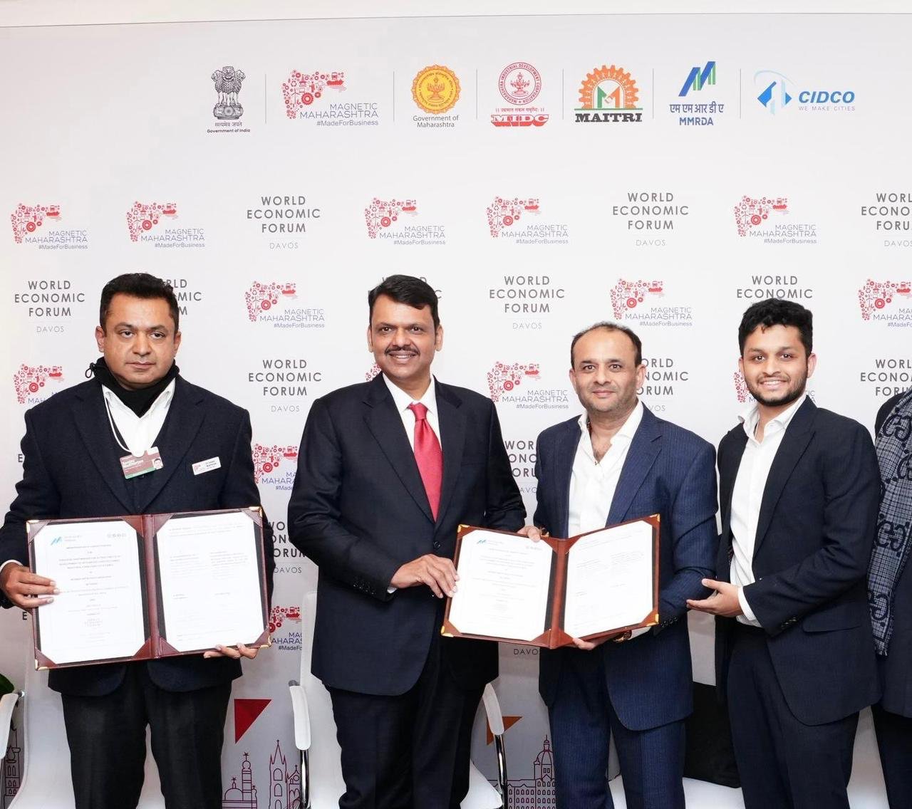 Maha signs MoUs for investment worth Rs 14.5 lakh cr on opening day of WEF summit
