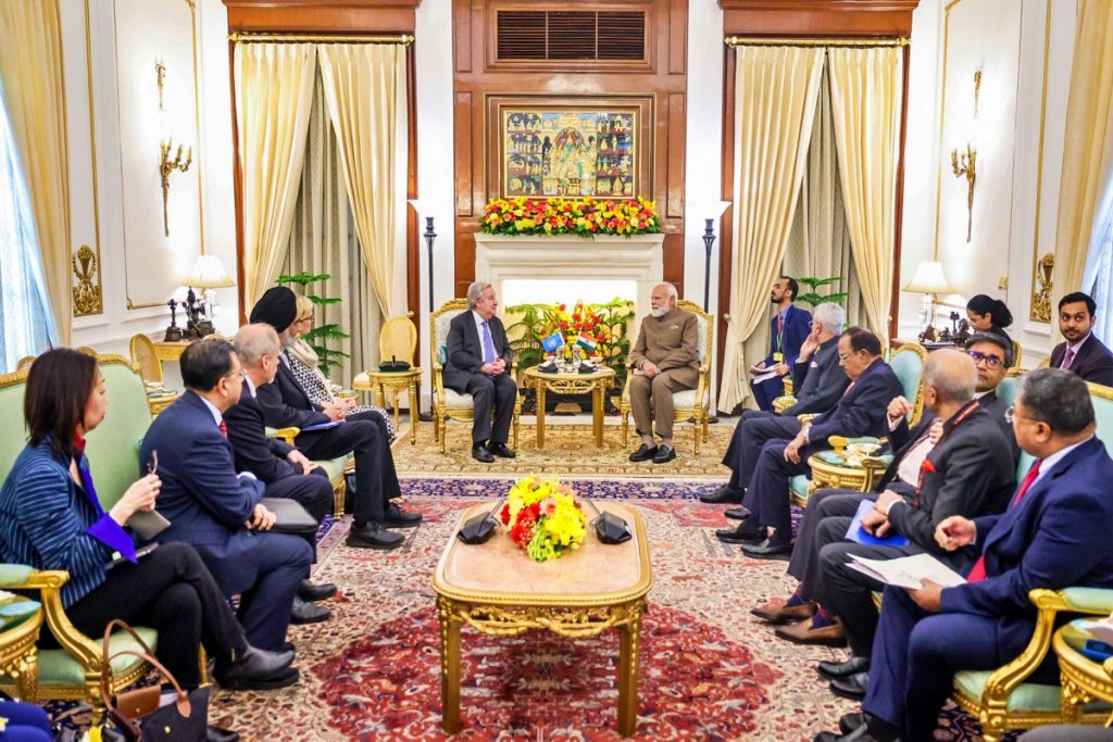 New Delhi: UN Secretary-General Antonio Guterres meets PM Modi